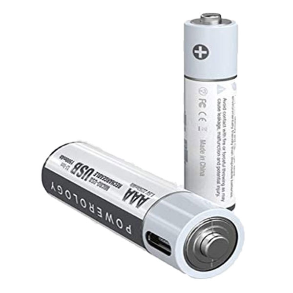 باتری قلمی قابل شارژ پاورولوجی مدل Powerology PRUBAAA4 (بسته ۴ عددی)