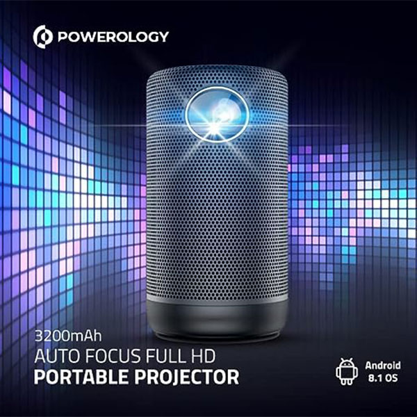 ویدیو پروژکتور هوشمند قابل حمل پاورولوجی مدل Powerology PWPROJ30-BK